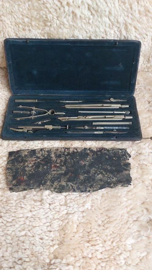 Vintage Passerset Technische School - Zeldzaam!, Antiek en Kunst, Antiek | Gereedschap en Instrumenten, Ophalen of Verzenden