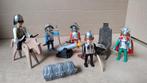 Playmobil setje Ridderwereld 5 poppetjes, paard en kanon, Ophalen of Verzenden, Gebruikt, Los playmobil