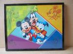 adv10152 mickey goofy donald schilderijtje, Ophalen, Mickey Mouse, Gebruikt, Overige typen