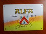 Alfa Bier 20x30 cm Reclamebord, Nieuw, Overige merken, Reclamebord, Plaat of Schild, Verzenden