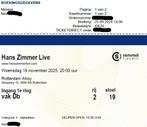 Ahoy 2x Hans Zimmer Live - The Next Level, Tickets en Kaartjes, Evenementen en Festivals, Twee personen
