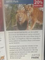 Artis-Park Dierentuin Voordeelbon, Tickets en Kaartjes, Drie personen of meer, Dierentuinbon