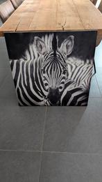 Zebra Print - Zwart Wit, Huis en Inrichting, Woonaccessoires | Schilderijen, Tekeningen en Foto's, Ophalen, Gebruikt, Schilderij