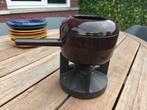 Vintage gietijzeren fonduepan set - Cast Iron France, Ophalen of Verzenden, Gebruikt, Brander
