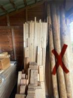 timmerhout, balken, betonplex & deurkozijn, Doe-het-zelf en Verbouw, Hout en Planken, Ophalen, Gebruikt, Minder dan 25 mm, Balk