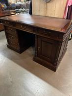 Antiek bureau met lederen blad, Antiek en Kunst, Ophalen