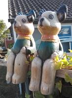 French bulldog plank zitters . Handgemaaked. 21.5cm hoogte., Ophalen of Verzenden