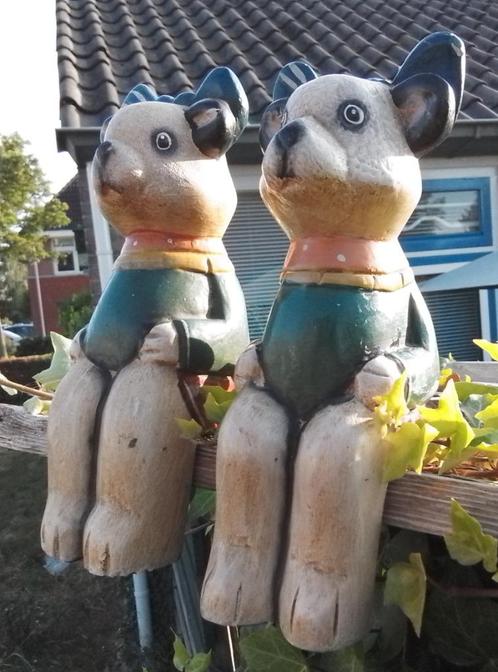 French bulldog plank zitters . Handgemaaked. 21.5cm hoogte., Antiek en Kunst, Kunst | Beelden en Houtsnijwerken, Ophalen of Verzenden