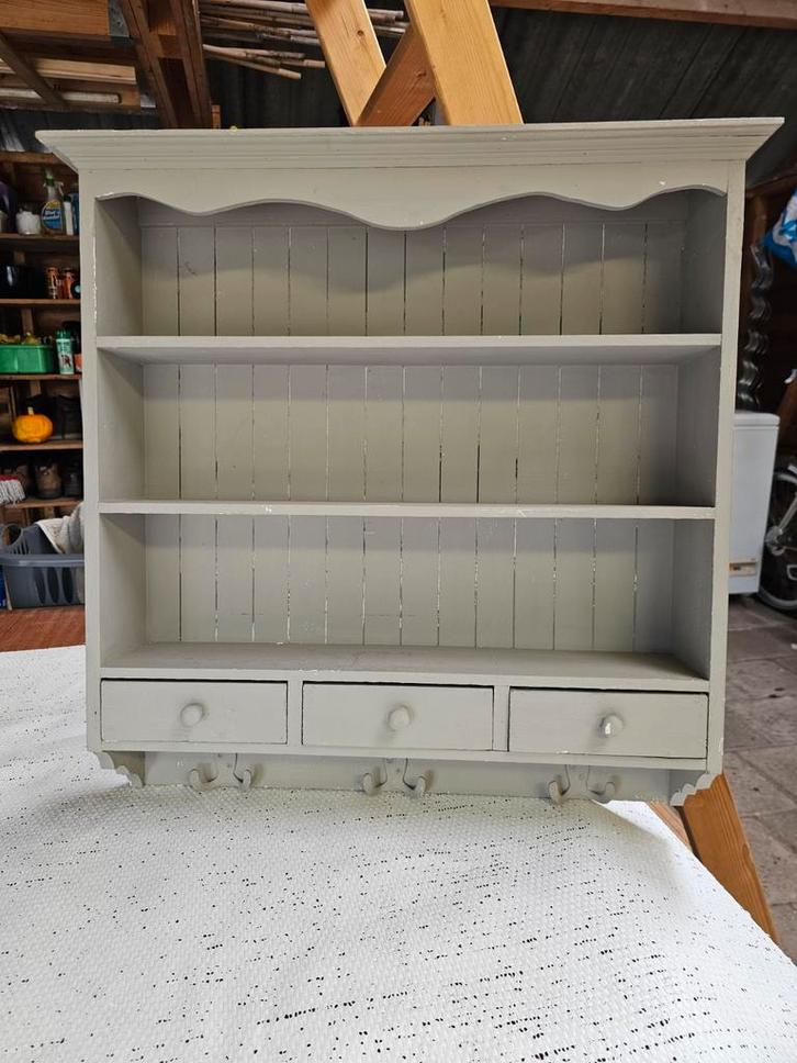 Vintage Wandkastje met Lades en Haken, Huis en Inrichting, Kasten | Overige, Gebruikt, Ophalen of Verzenden