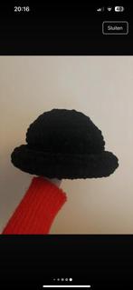 Zwart hoedje, Ophalen of Verzenden, Zo goed als nieuw, One size fits all, Hoed