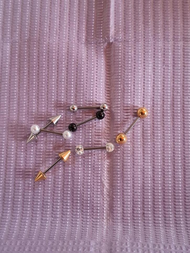 Piercings 1.2  10 mm, Sieraden, Tassen en Uiterlijk, Piercings, Nieuw, Overige typen, Overige materialen, Met strass, Ophalen of Verzenden