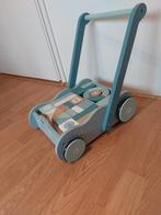 Loopkarretje met blokken | merk Little Dutch, Kinderen en Baby's, Ophalen, Gebruikt, Overige typen, Met wieltjes