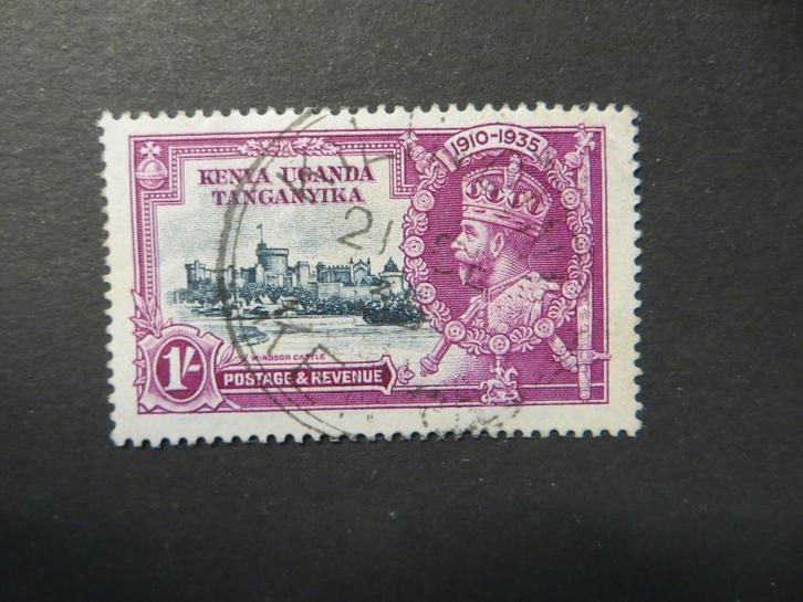 A14087: Kenya Uganda Tanganyika GV 1/-, Postzegels en Munten, Postzegels | Afrika, Tanzania, Ophalen of Verzenden