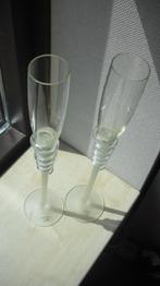 2 kristal glas flûte, Ophalen of Verzenden