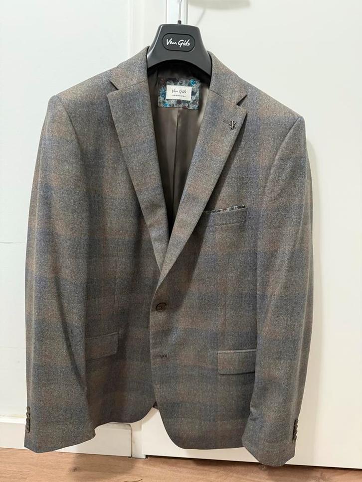 Van Gils Colbert Grijs Maat 28 (buikmaat), Kleding | Heren, Kostuums en Colberts, Zo goed als nieuw, Maat 52/54 (L), Grijs, Ophalen of Verzenden