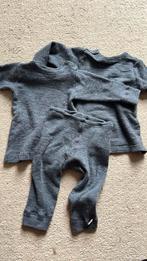 Dilling merinowol donkerblauw 2x shirt 1x broek 74, Ophalen of Verzenden