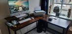 Industrieel buro + boekenkast, Ophalen