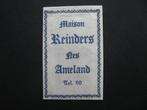 1744 Nes Ameland - Maison Reinders, Verzamelen, Suikerzakjes, Nederland, Verzenden