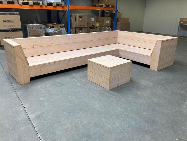 Douglas Hoekbank 350x200, Tuin en Terras, Tuinbanken, Nieuw, Hout, Ophalen