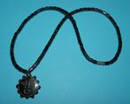 Hematiet collier met zon hanger, Met hanger, Verzenden, Zwart, Nieuw