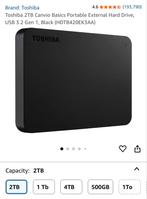 Toshiba Portable Storage 2TB, Ophalen of Verzenden, Zo goed als nieuw, Laptop, USB
