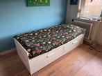 Ikea Brimnes uitschui bed / bedbank, Ophalen, Tweepersoons, 180 cm, 200 cm