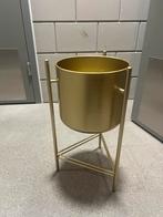 Gouden Bloempot - Stijlvol & Elegant, Tuin en Terras, Bloempotten, Ophalen, Rond, Metaal, Binnen
