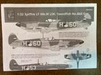 Decals Nederlandse Spitfires en Swordfish 1:32, Overige merken, Nieuw, Ophalen of Verzenden, Groter dan 1:72