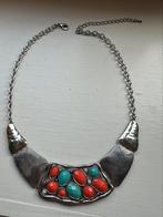 Leuke ketting met roid en aqua, Ophalen of Verzenden, Zo goed als nieuw, Rood, Overige materialen