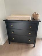 Zwartbruine Commode met Olifant Knoppen, Kinderen en Baby's, Kinderkamer | Commodes en Kasten, Ophalen, Zo goed als nieuw, 75 tot 100 cm