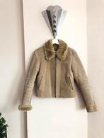 Leren bontjack, Ophalen of Verzenden, Gedragen, Maat 36 (S), Beige