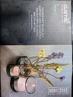 Gusta Houder met Glaasjes - 4 stuks, Huis en Inrichting, Woonaccessoires | Kandelaars en Kaarsen, Nieuw, Grijs, Ophalen of Verzenden