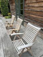 Teakhouten tuinstoelen, Tuin en Terras, Tuinstoelen, Ophalen, Zo goed als nieuw, Teakhout