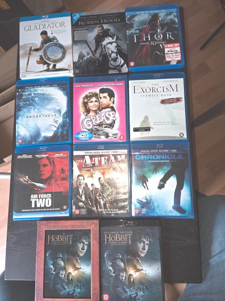 10 Blue Ray- Dvd Bekende Films, Cd's en Dvd's, Blu-ray, Zo goed als nieuw, Actie, 3D, Ophalen of Verzenden