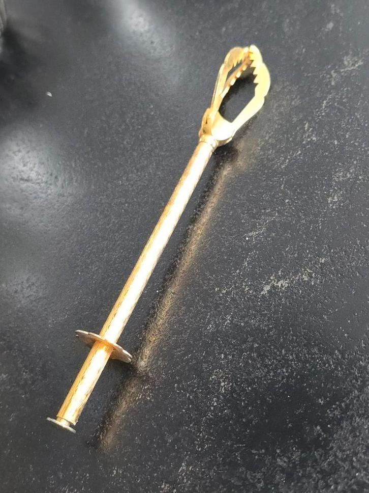 Vintage antieke vergulde Wather 24K vergulde ijstang €39 !!, Antiek en Kunst, Antiek | Goud en Zilver, Ophalen of Verzenden