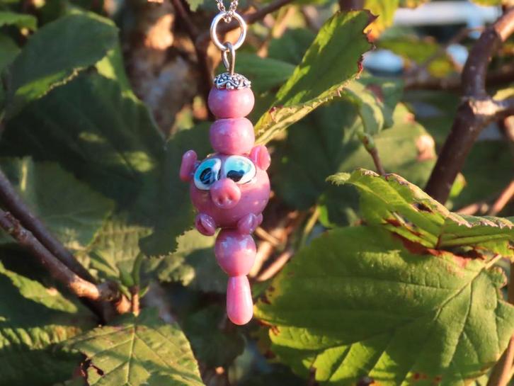 Roze verwondering…. Handgemaakt, vrolijk en uniek design, Sieraden, Tassen en Uiterlijk, Bedels, Nieuw, Overige merken, Glas of Kristal