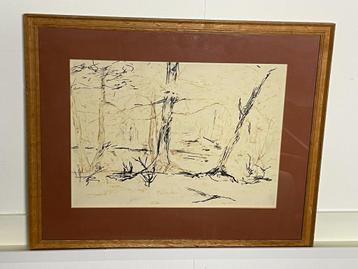 Derk Meeles (1887-1958) Tekening van een bos -gesign. beschikbaar voor biedingen