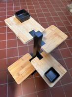 Houten etagère met zwart, als nieuw, Ophalen of Verzenden, Zo goed als nieuw
