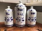 Porseleinen voorraadpotten,koffie thee suiker vintage, Antiek en Kunst, Ophalen