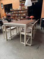 Vintage space age eetkamerset jaren 70 midcentury, Ophalen, Kunststof, Bruin, Zo goed als nieuw