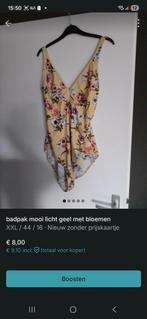 Mooie gele badpak met bloemen - maat XXL, Kleding | Dames, Badmode en Zwemkleding, Ophalen of Verzenden, Nieuw, Geel, Badpak