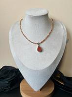Carneool ketting & hanger power steun stress uniek, Sieraden, Tassen en Uiterlijk, Kettingen, Nieuw, Oranje, Ophalen of Verzenden