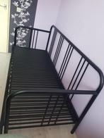 Ikea Fyresdal bed(bank) uitschuifbaar voor 1 en 2 prsns, Ophalen, Verstelbaar, Zwart, Tweepersoons