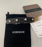 Zwarte leren armband van Korokum, Ophalen of Verzenden, Nieuw, Zwart, Leer