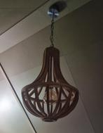 Landelijke plafondlamp, Huis en Inrichting, Lampen | Plafondlampen, Ophalen, Gebruikt, Hout