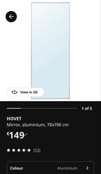 Wandspiegel groot IKEA HOVET 78 x 196cm wit, Ophalen, Zo goed als nieuw, 75 tot 100 cm, 150 tot 200 cm