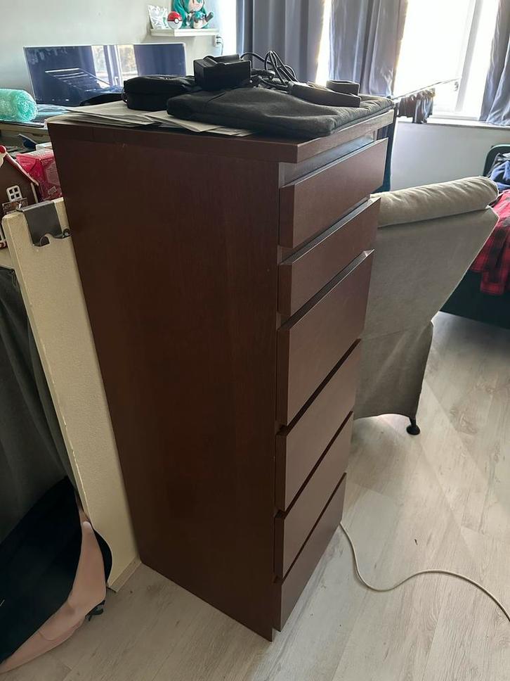 Wardrobe, wood, Huis en Inrichting, Kasten | Ladekasten, Gebruikt, 100 tot 150 cm, Minder dan 50 cm, 25 tot 50 cm, 5 laden of meer