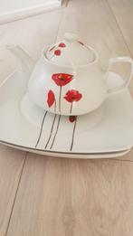 Platten borden met thee kan €10,, Huis en Inrichting, Keuken | Servies, Bord(en), Zo goed als nieuw, Ophalen