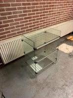 Prachtige vintage glazen dressoir, Ophalen, Gebruikt, 50 tot 100 cm, Glas