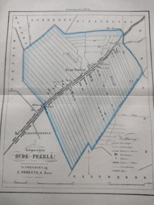 34 Oude Pekela Het Stroobos Veendam Litho Fehse 1862, Antiek en Kunst, Kunst | Litho's en Zeefdrukken, Ophalen of Verzenden